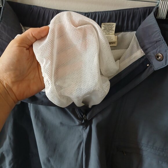 L.L Bean Men's Swimming Trunks Gray Shorts Size Large Pockets Belt Outdoor - Picture 12 of 16